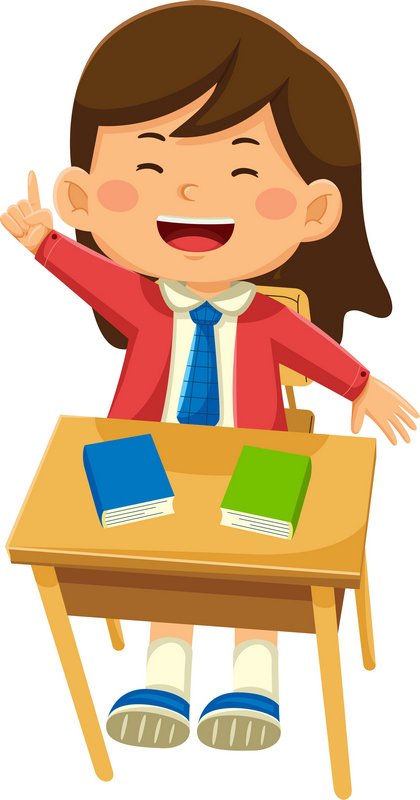 cute school girl sitting at desk cute school girl sitting at desk