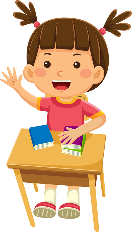 cute school girl sitting at desk 02 cute school girl sitting at desk 02